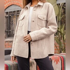 Lulus Beige Shacket. New, no tags.